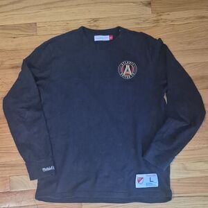 Mitchell & Ness MLS Atlanta United Black Long Sleeve Shirt Size Large
